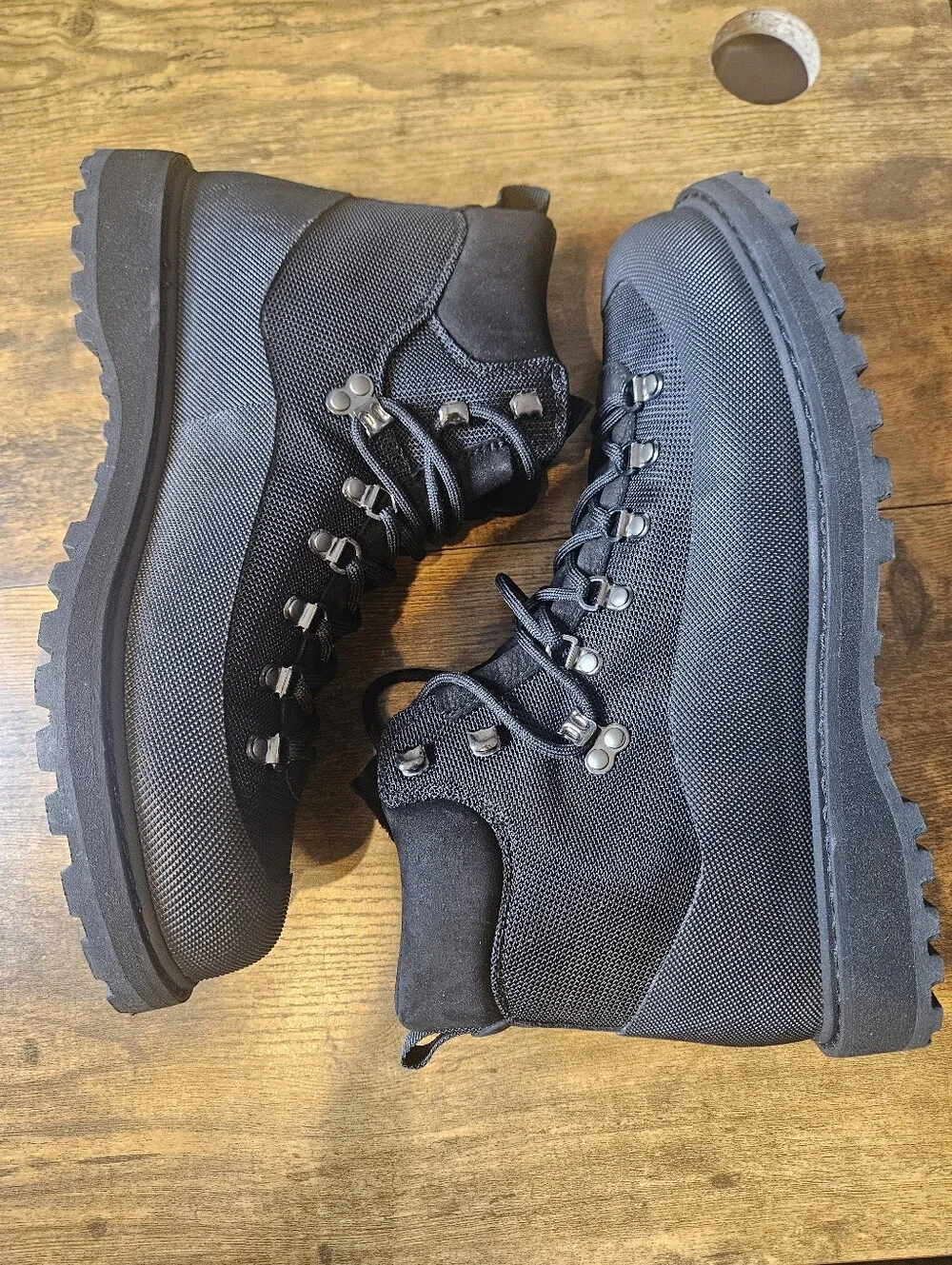 Diemme Roccia Vet Hiking Boots Black Fabric Men's EU 45 US 11 Dust Bag NEW BOXED